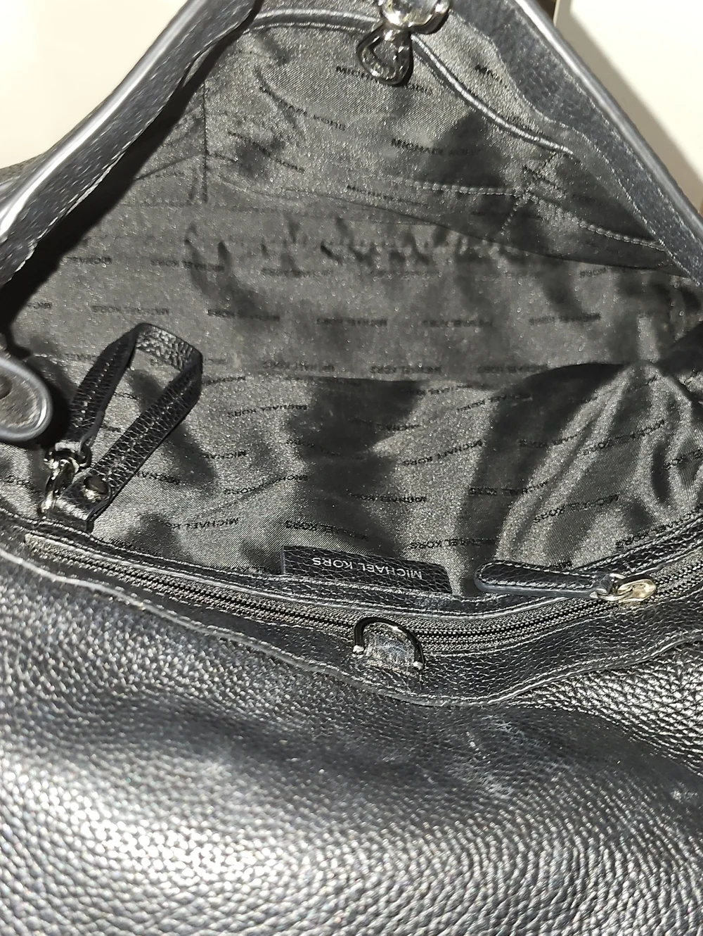 Michael Kors Black Studded Leather Satchel